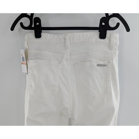 Michael Kors White Selma Button Hem Bootcut Jeans - Picture 5 of 10